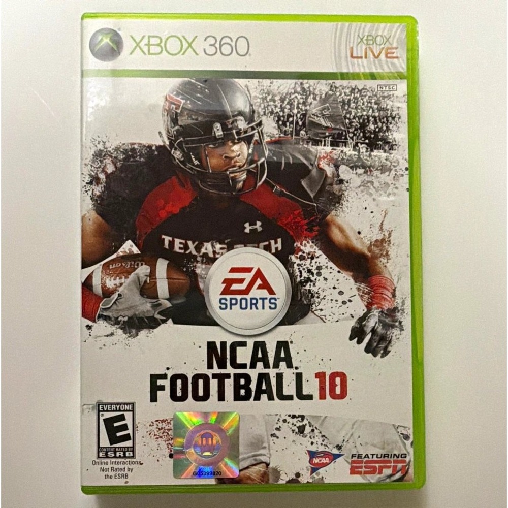EA Sports NCAA Football 10 Xbox 360 Michael Crabtree Texas Tech Cover CIB